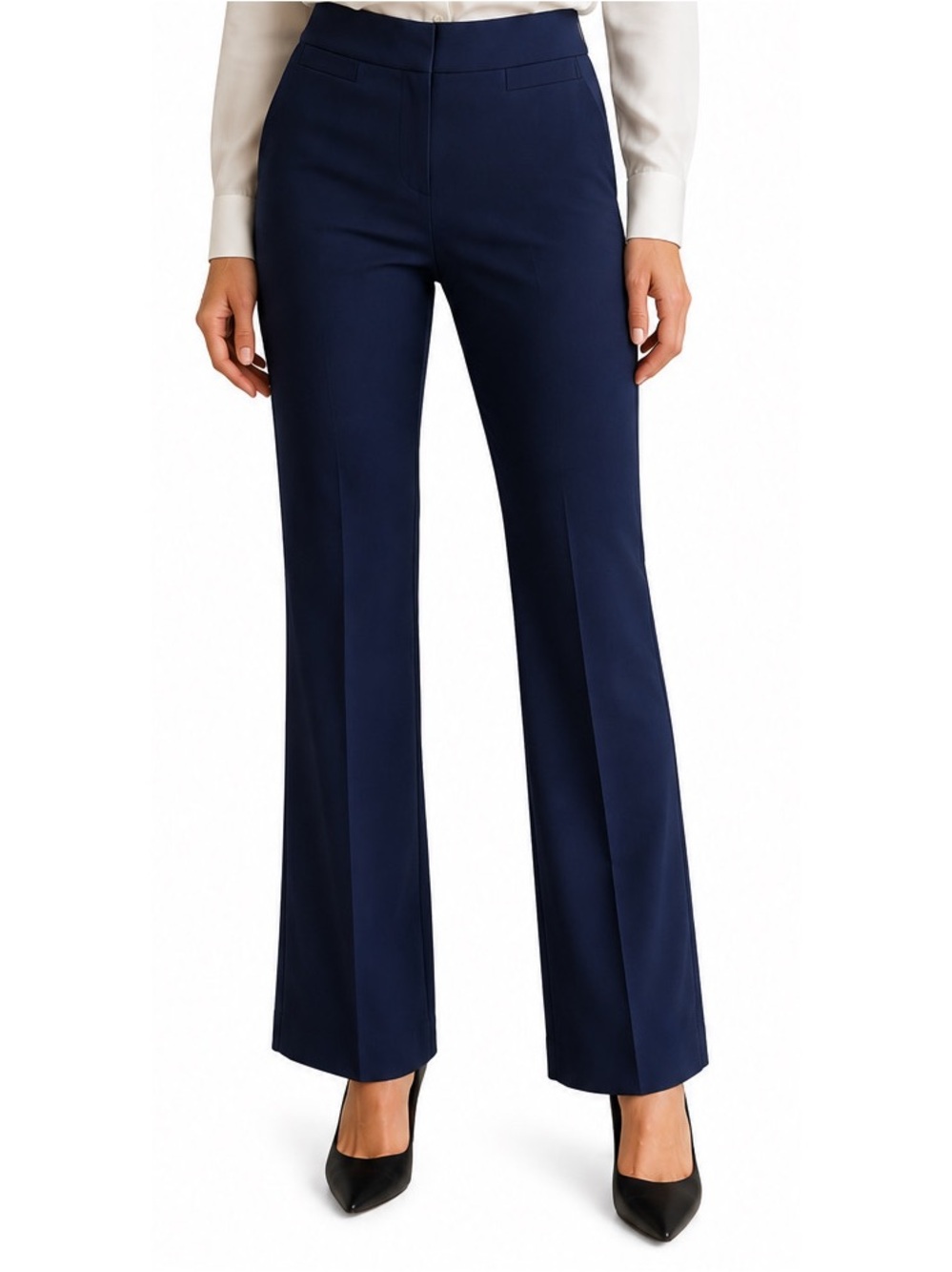 Ytuieky Size 8 Short Women’s Blue Business Career Wear Boot Cut Work Dress Pants